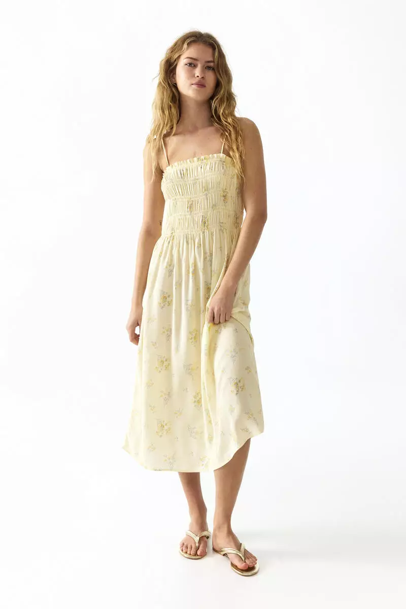 Smocked strappy dress