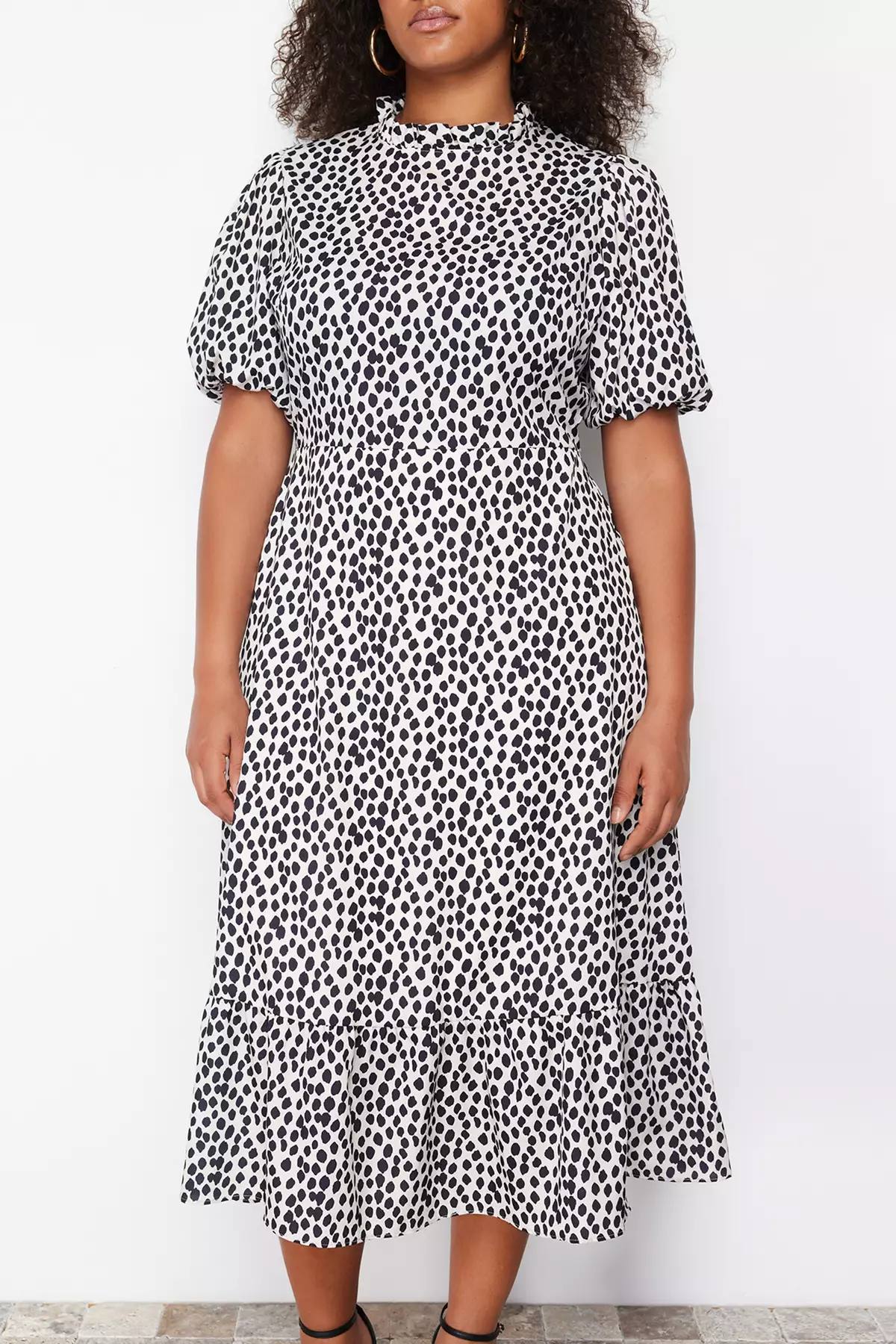 Plus Size Spotted Dress
