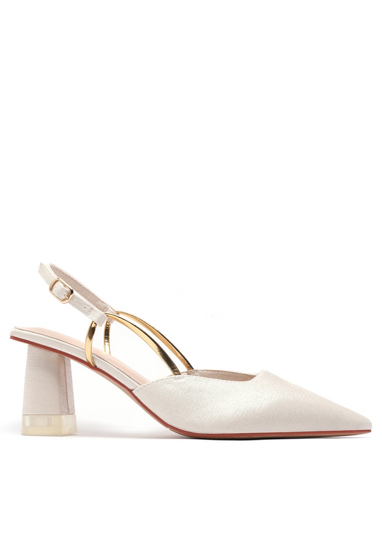Satin Fabric Slingback High Heel 1669-3