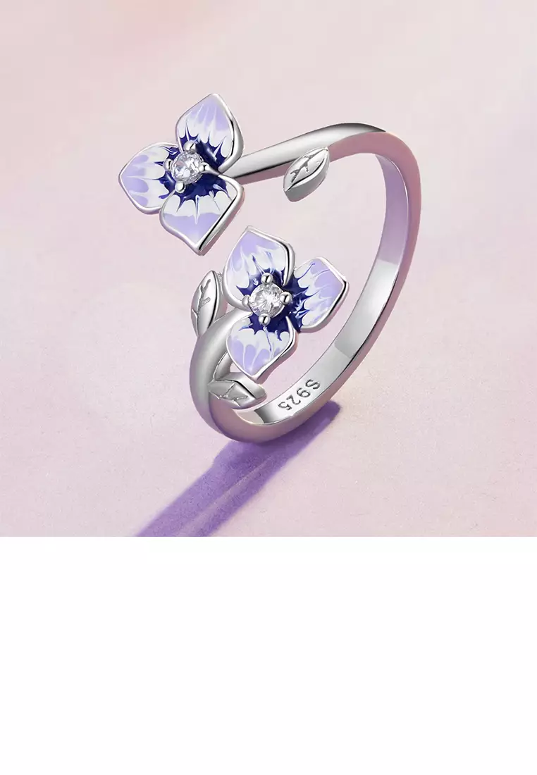 Purple on sale flower ring
