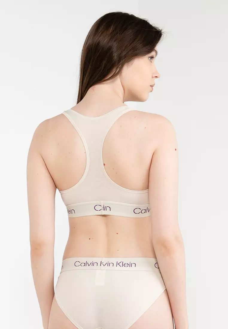 Buy Calvin Klein women soft padded brand logo sports bra red Online