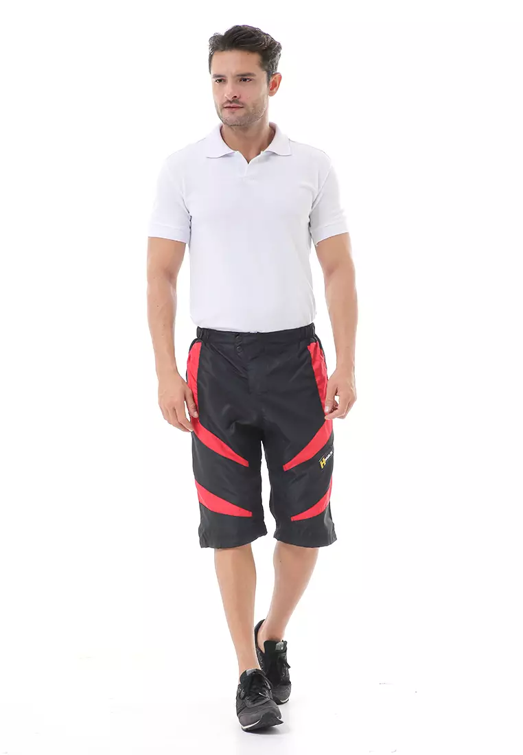 Grissham Celana Pendek Pria Waterproof Short Pants Kasual Comportable Material Parasut ORIGINAL - Black