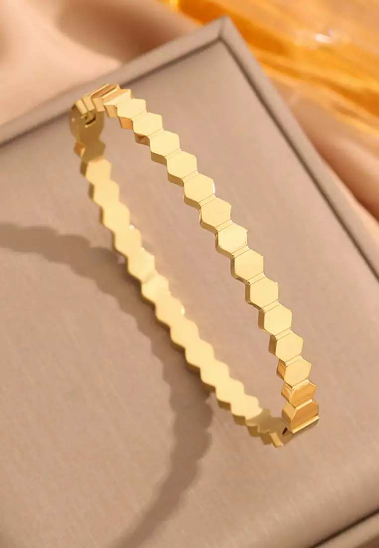 Gelang Wanita Titanium Anti Pudar Elegan Mewah Korea Gelang Cewek Hadiah COD