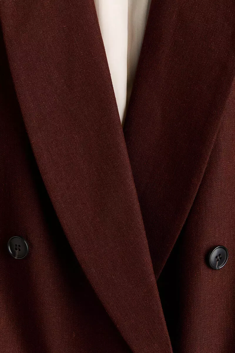 Linen-blend blazer