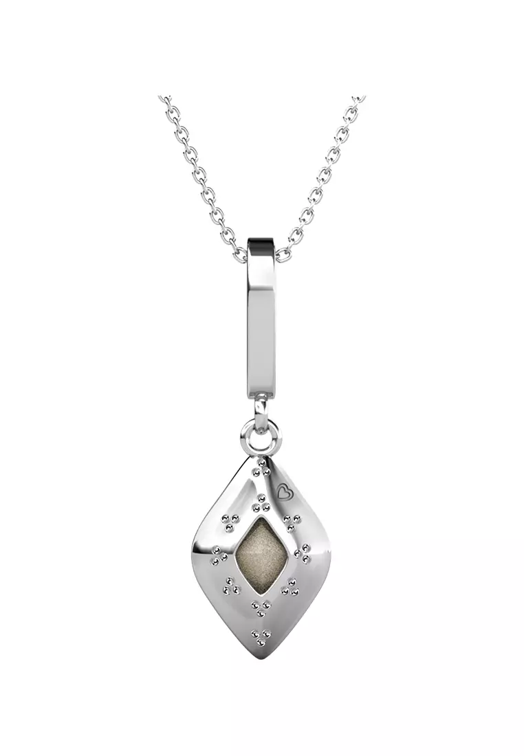 Princess Drop Pendant White Crystal WG - Kalung Crystal Swarovski by Her Jewellery