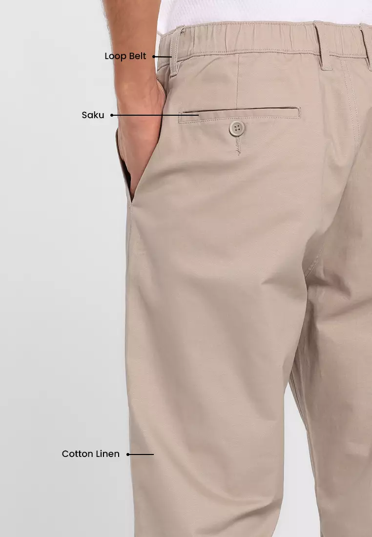 MANZONE - Celana Panjang Pria Relaxed Fit Deva 04 - Grey Warna Grey