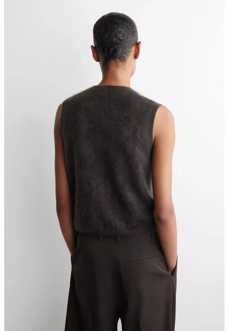 BRUSHED-CASHMERE WAISTCOAT