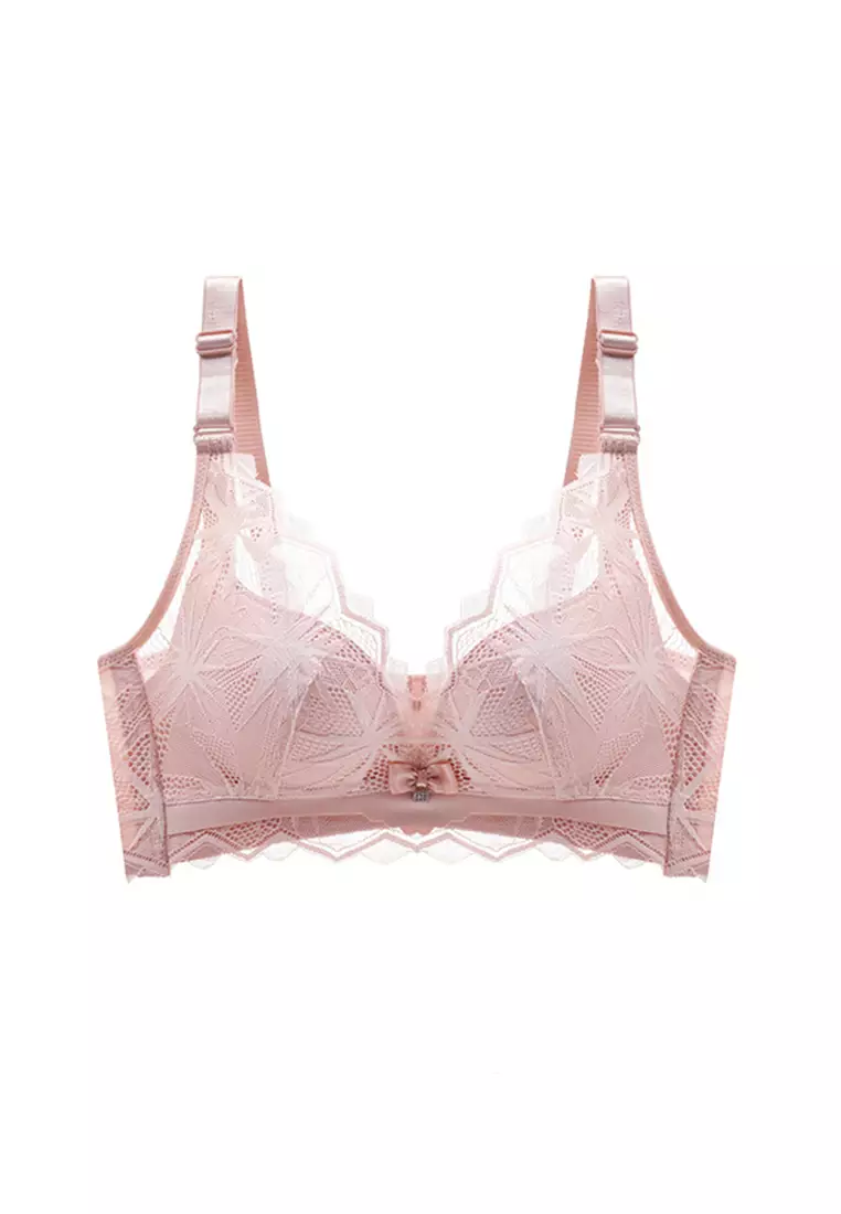 ZITIQUE Women's Sexy 3/4 Cup Breathable Comfortable Non-wired Seamless Push  Up Lace Lingerie Set (Bra And Underwear) - Pink 2024, Buy ZITIQUE Online