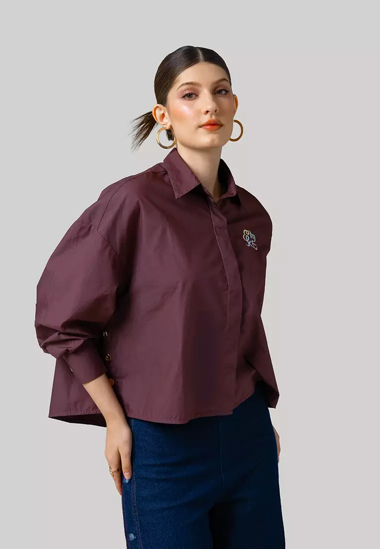 Kami Gale Cropped Top Rich Brown