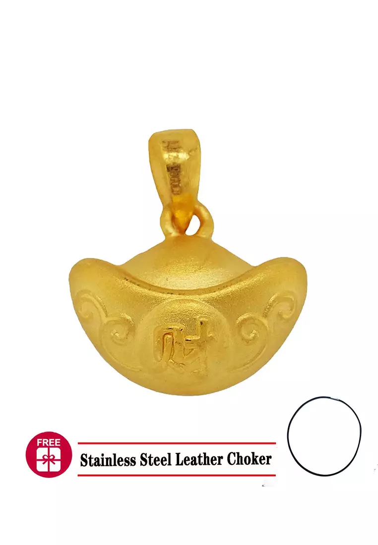 Mens gold ingot necklace outlet