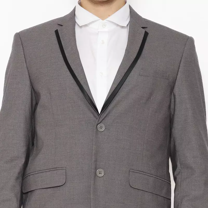 Lawell Jas Pria Formal Modern Fit – Kancing Dua, Warna Abu Tua | Altima