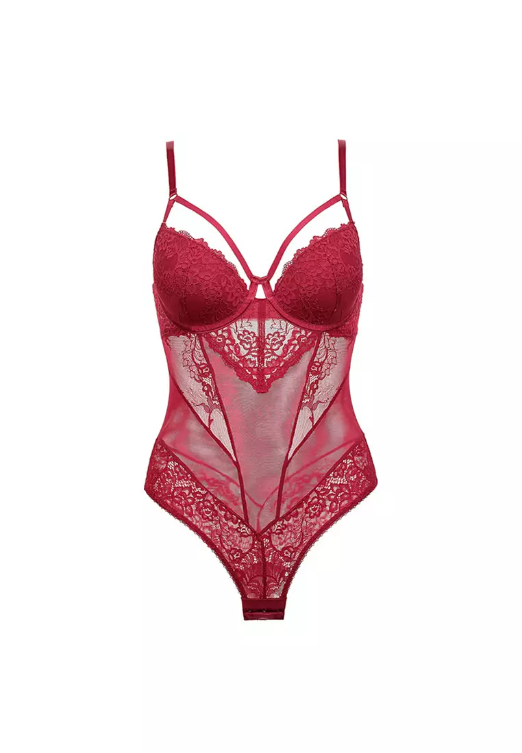 Buy Sunnydaysweety New lace red body shaping bra A010938RD Online