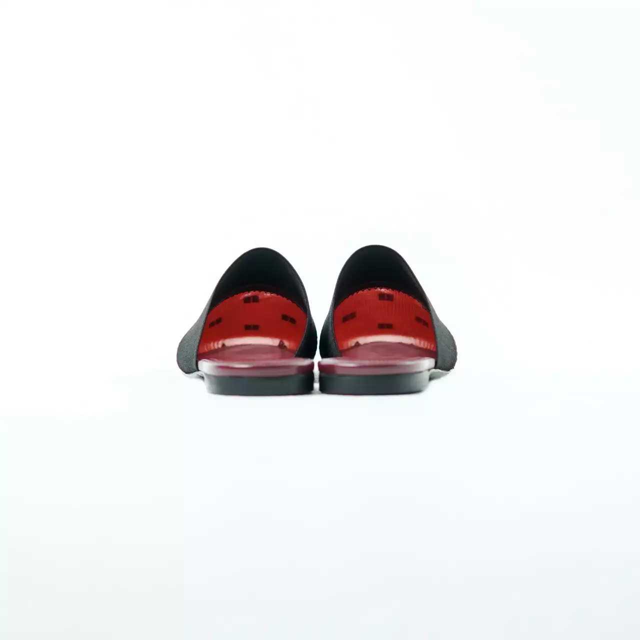 Sepatu GIVENCHY BEDFORD BAND BLACK BURGUNDY BROWN FLAT MULES 100% ORIGINAL