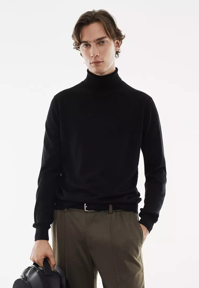 Buy MANGO Man 100% Merino Wool Turtleneck Sweater Online | ZALORA Malaysia