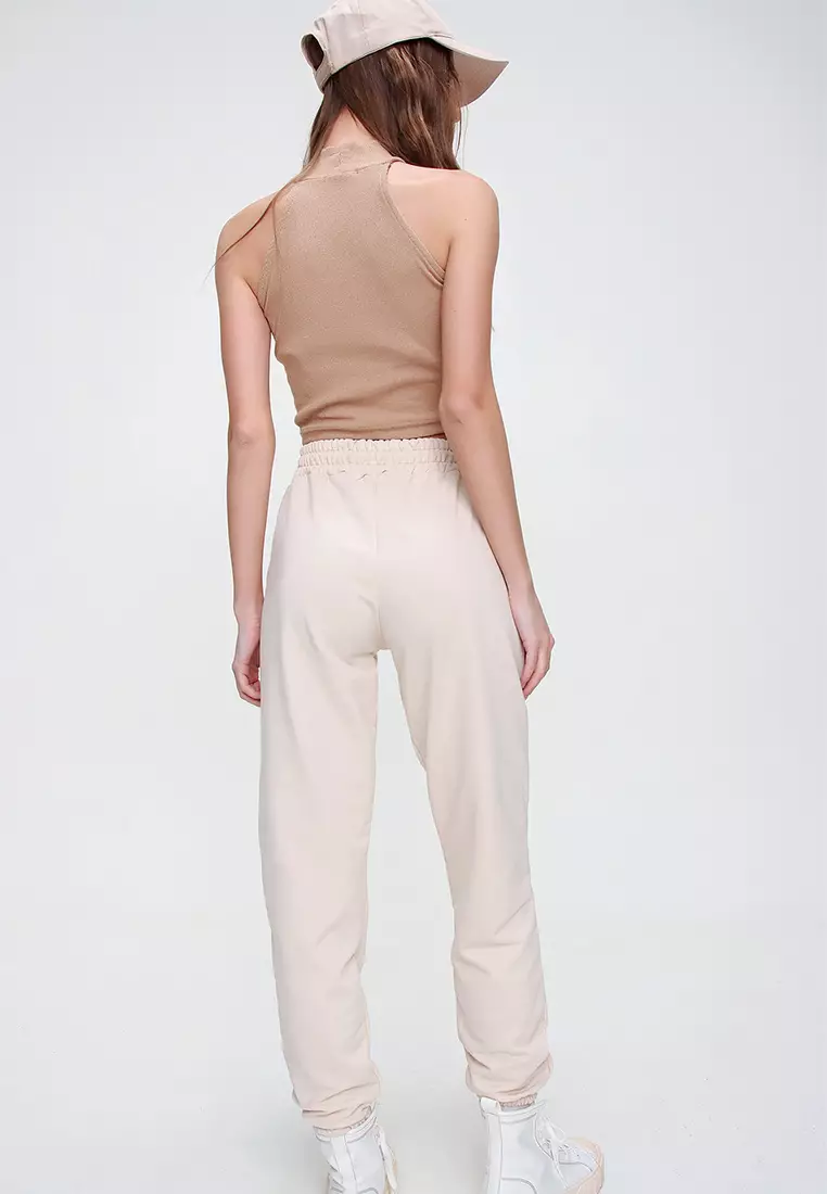 Basic Sweatpants with Elastic Waist