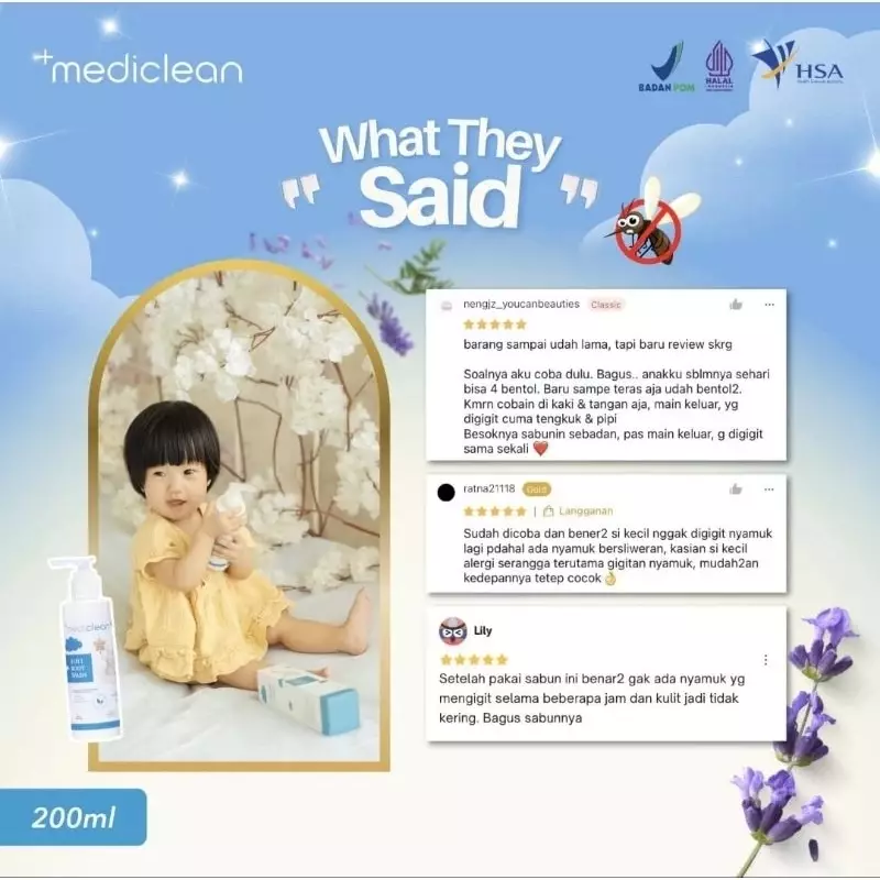 Mediclean 3 in1 Body Wash - Sabun Mandi Melembapkan Bayi & Anak 200ml
