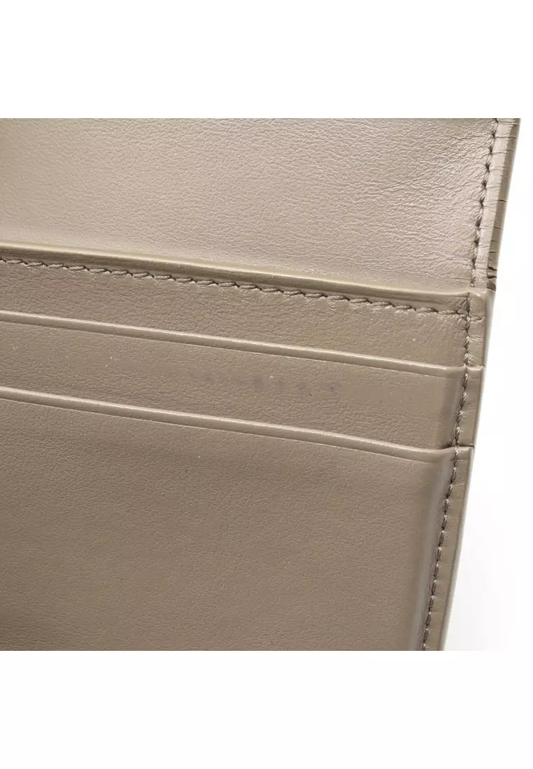 Pre-Loved Celine Small trifold wallet trifold wallet leather Gray beige
