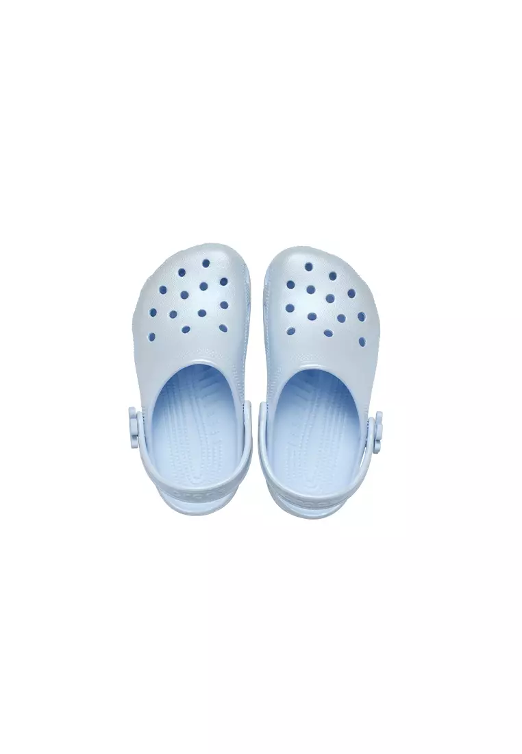 Kids' Classic Pearl Shine Clog in Blue Frost