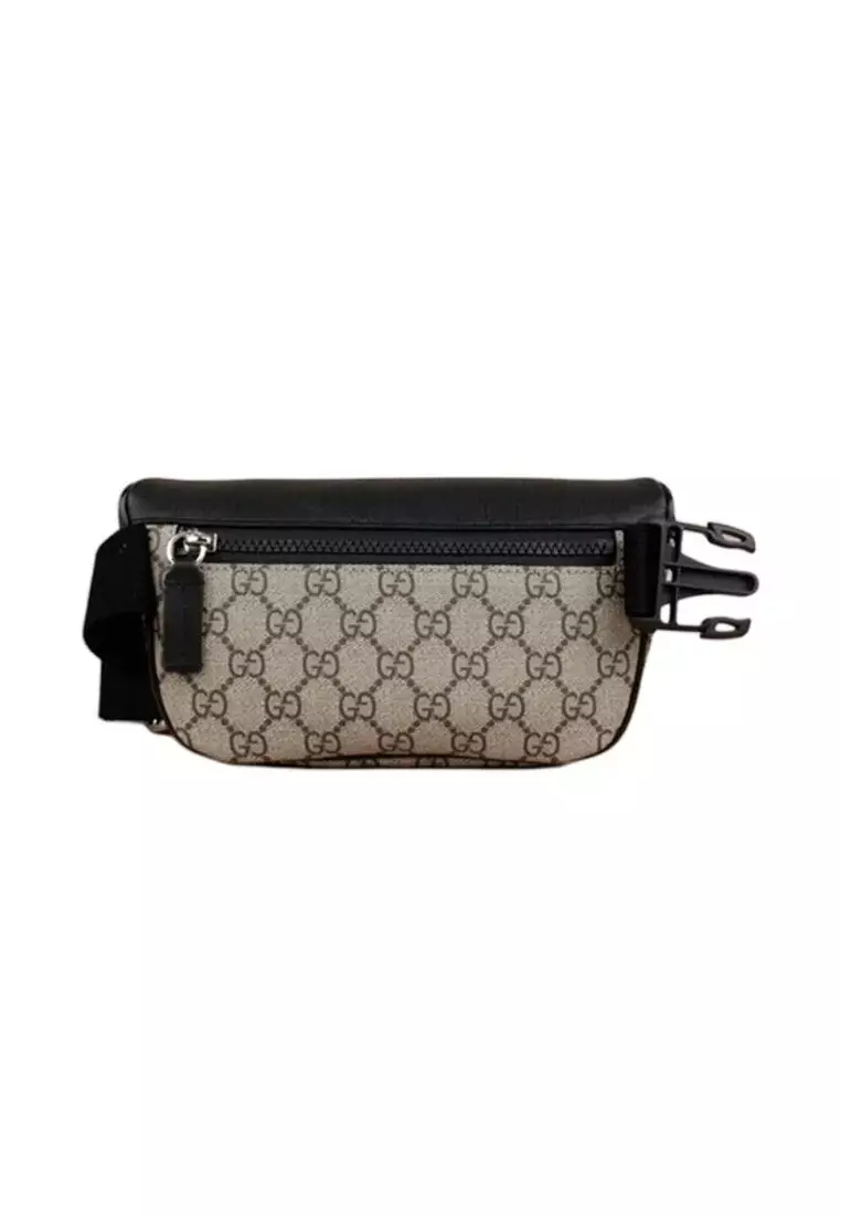 Women's Waist Bag in Beige with Black 779877 FAC95