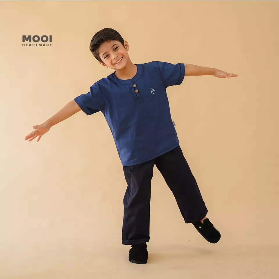 Mooi Kemeja Anak Laki-Laki Darel Shirt - Grey