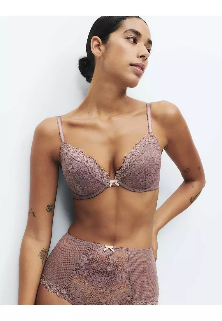 Jasmine Lace Wired Plunge Bra