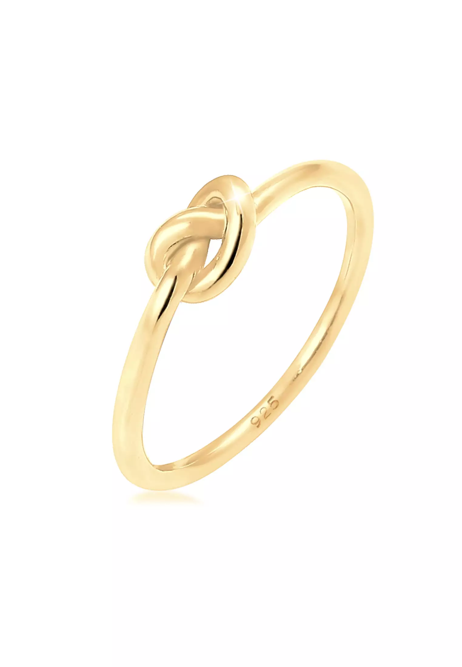 Buy ELLI GERMANY Ring Knot Basic 925 Silver Gold Plated 2024