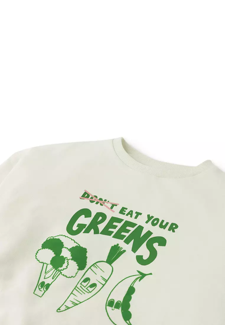 Girls Serena Terry Pullover With Veggies Print