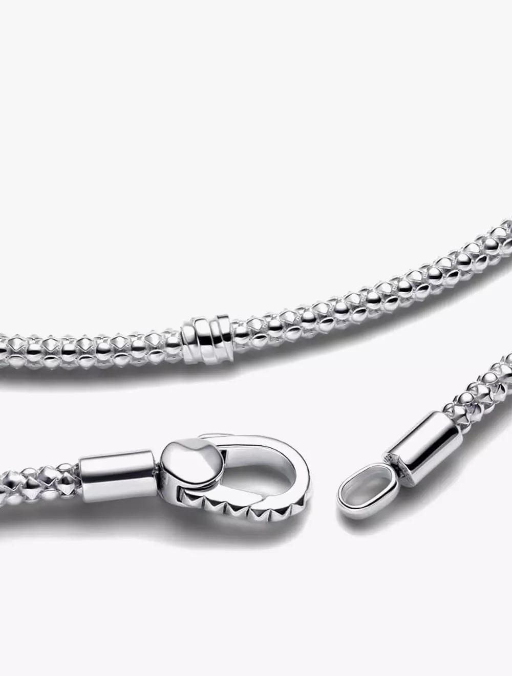 Studded chain sterling silver bracelet