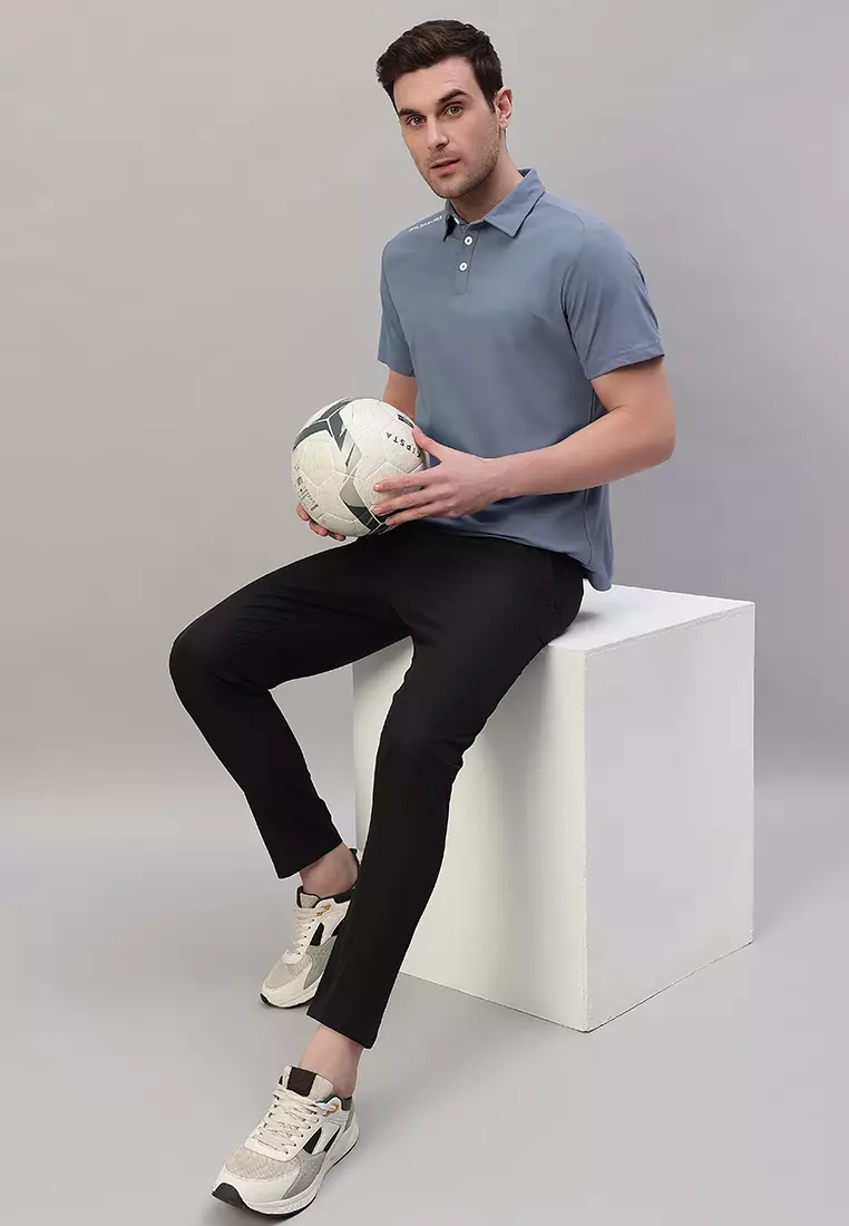 Kaos Polo Biru Performa Pria