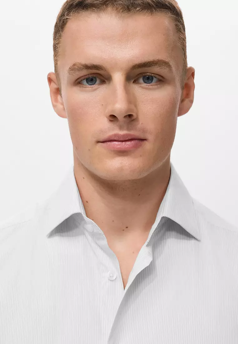 100% Cotton Striped Slim-Fit Shirt