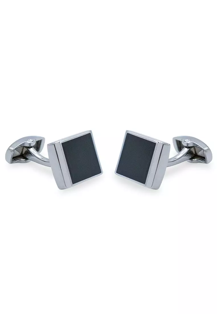 Yare Black Horizontal Cufflink