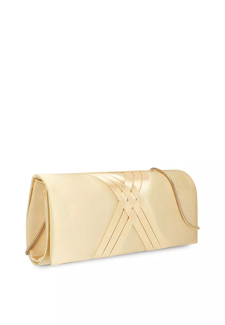 Gold satin clutch new arrivals