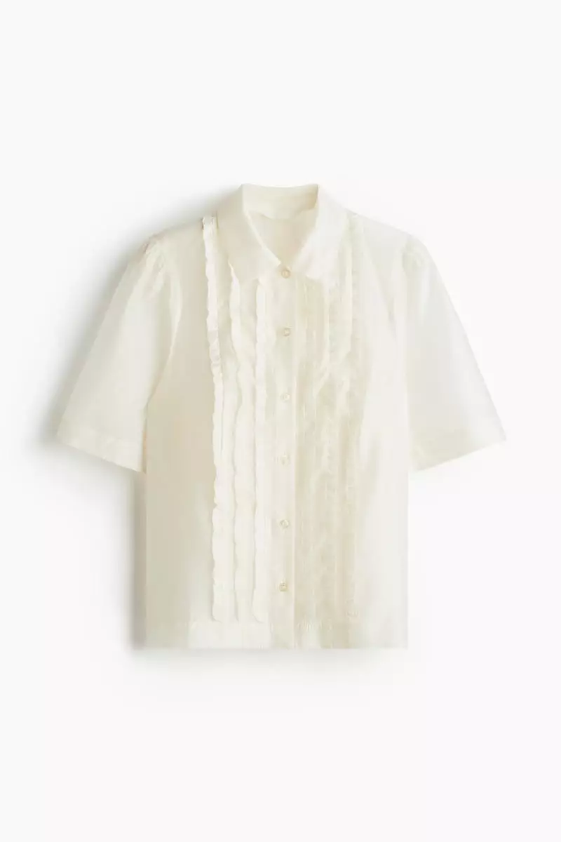 Frill-trimmed shirt