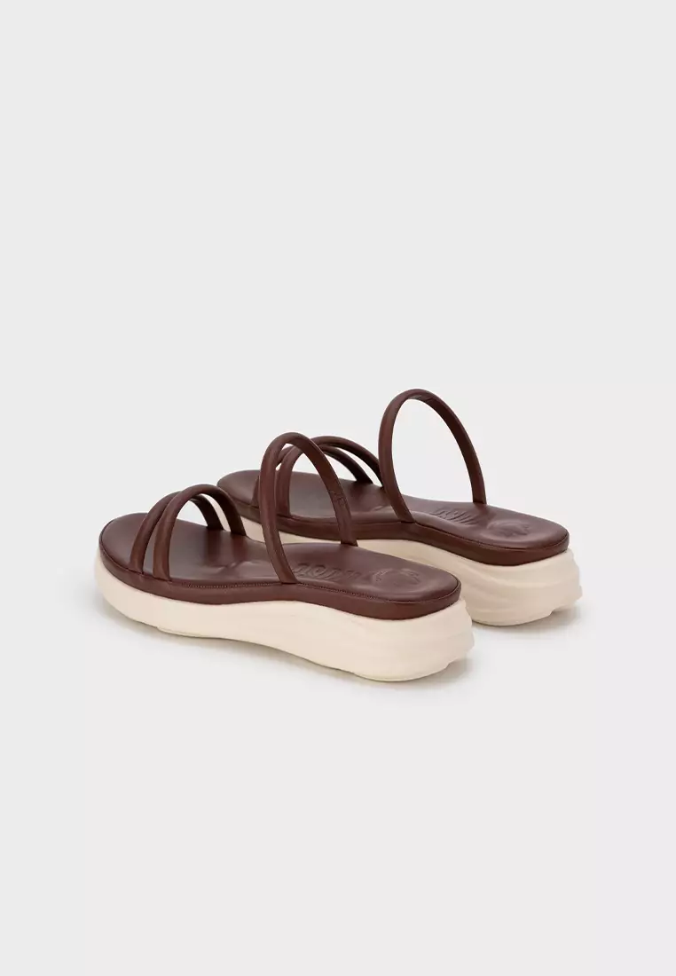 CHUNKY SPORTY STRAP PADDED PLATFORM SLIDE