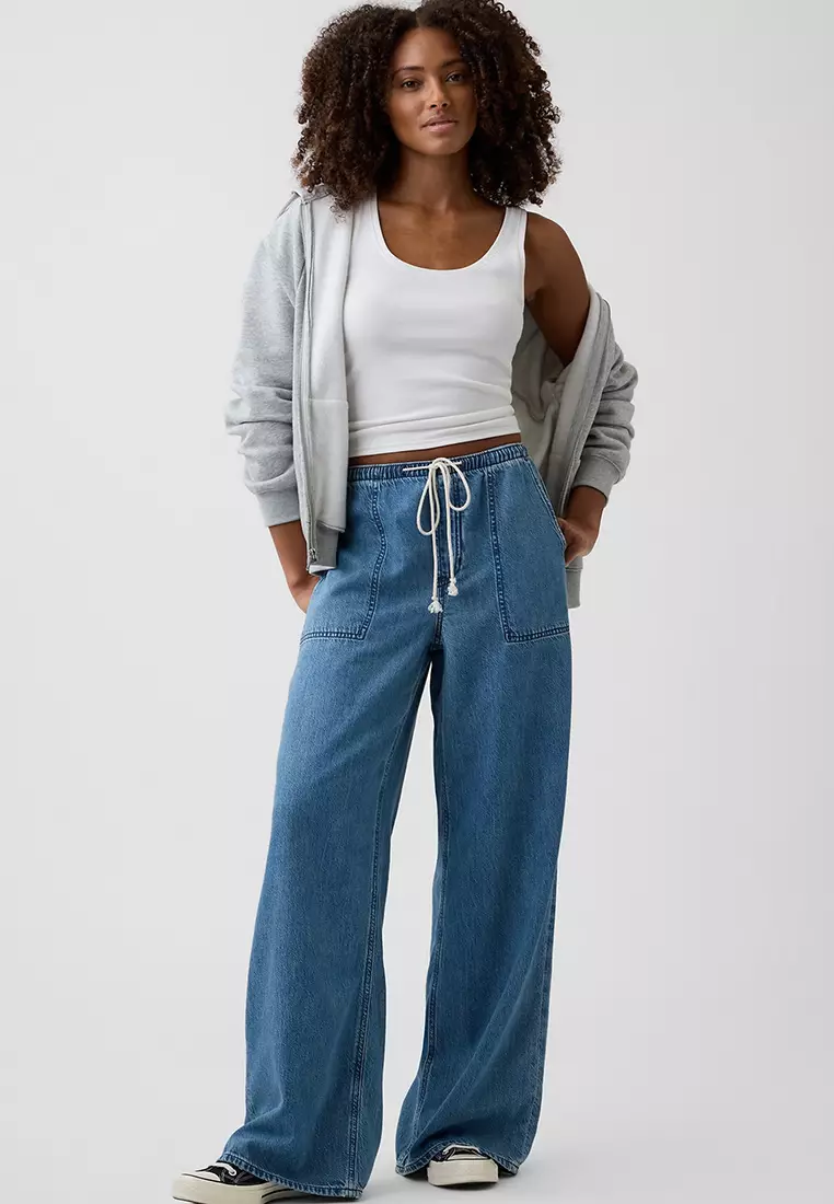 Super Light Wide-Legs Denim Pants