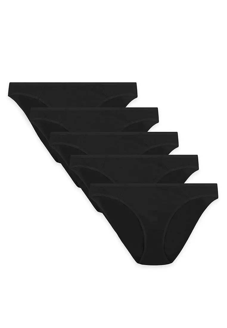 No Vpl Cotton Blend Bikini Knickers