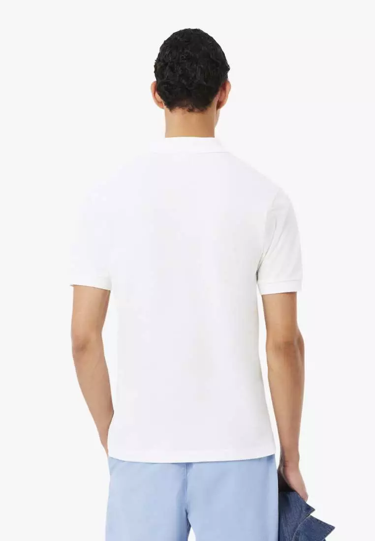 Classic Fit Embroidery Detail Petit Pique Polo Shirt