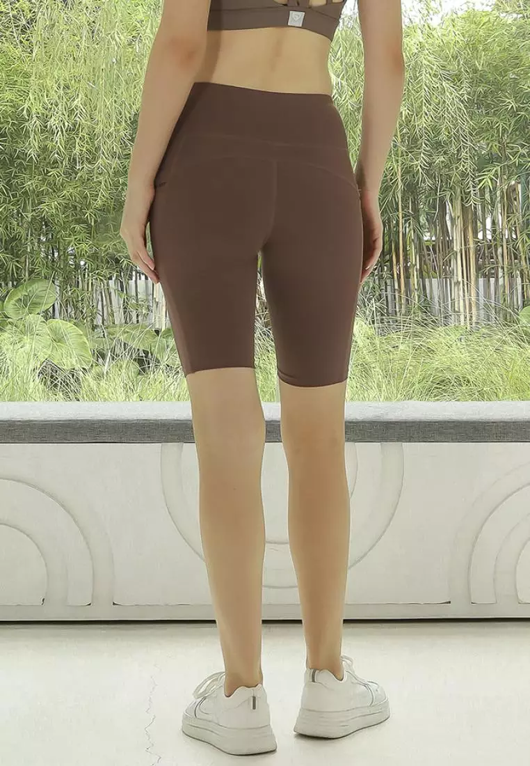 Fitwear - Legging / Celana Pendek Olahraga LESLEY POCKET - CHOCOMILO POCKET WEB