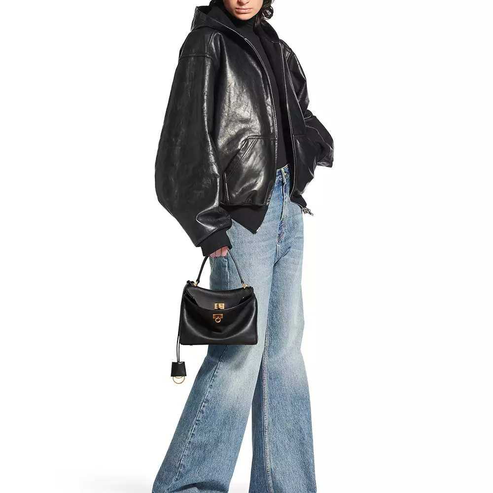 Rodeo Mini Smooth Calfskin Handbag Black