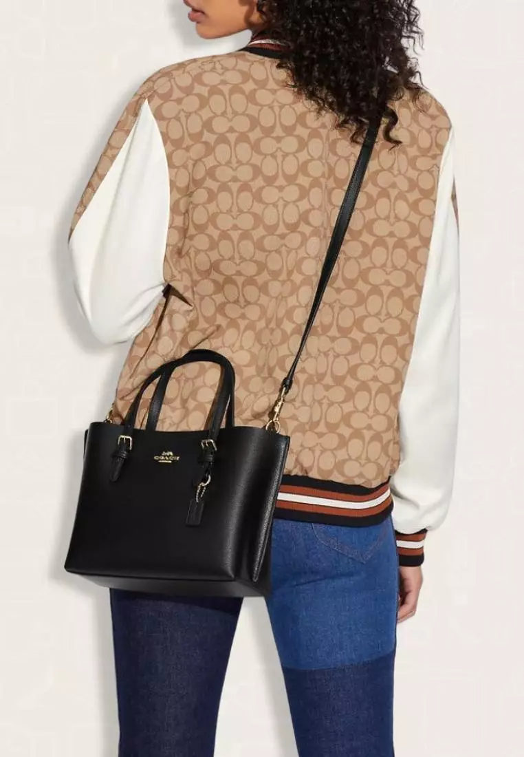 Coach Mollie Tote 25 Black True Red