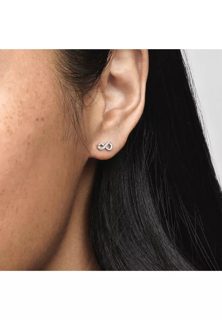 Sparkling Infinity Stud Earrings