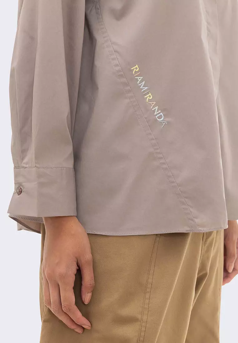 Ria Miranda Taupe Ginnie Top