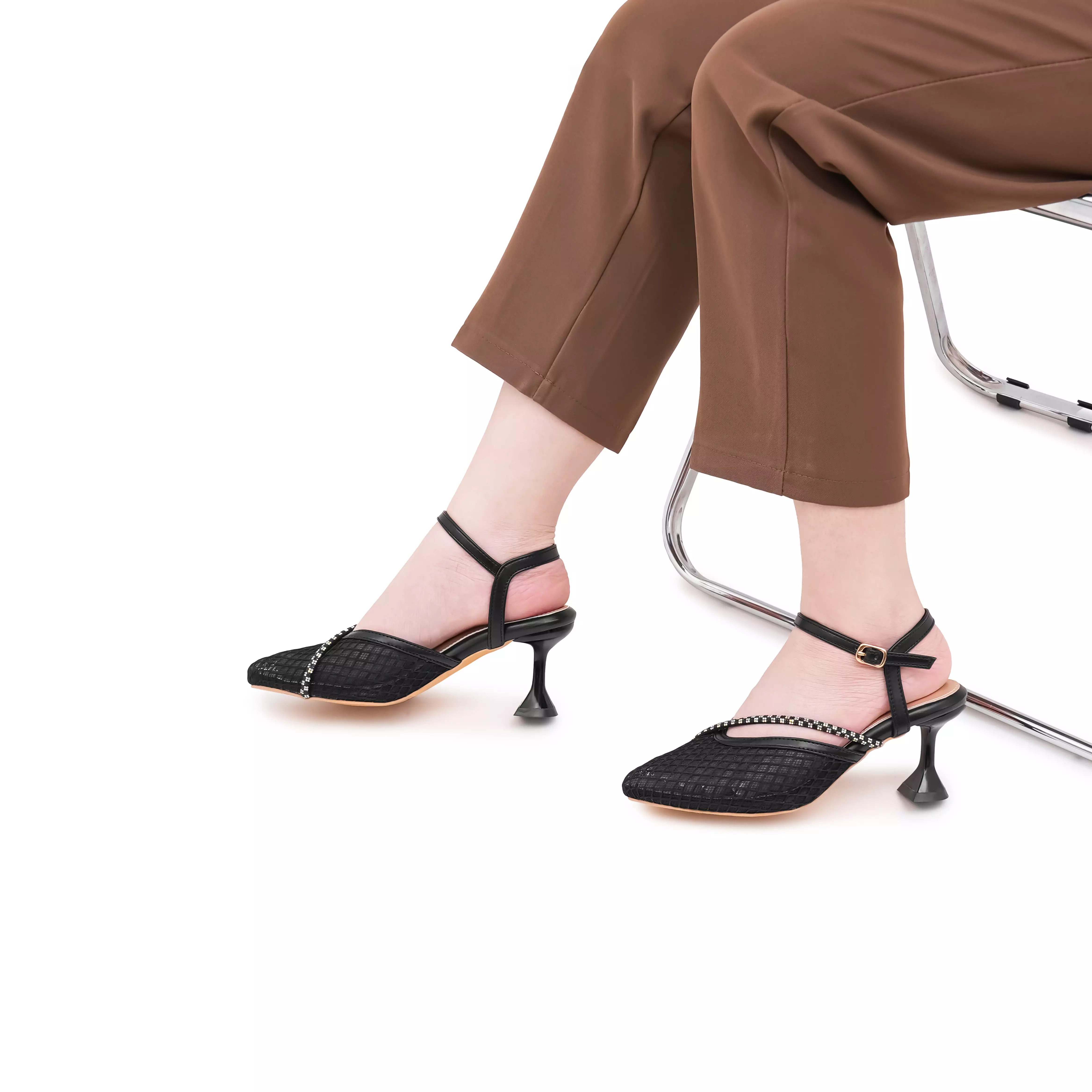 PATRIS Jesslyn Mules Wanita Heels / Hak 7 Cm