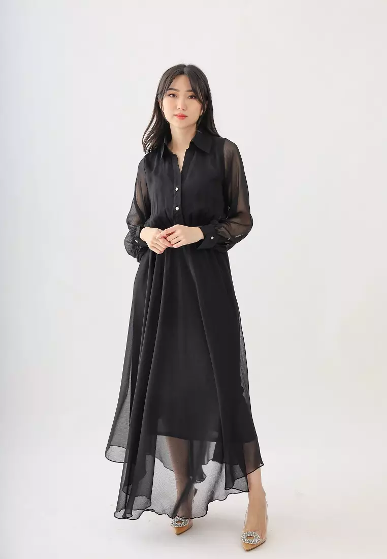Lunar Party Dress Black