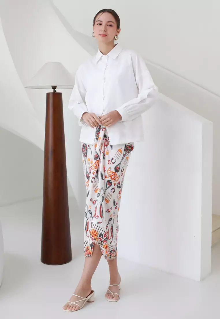 Nayara Atasan Wanita Premium Sadana Polos Putih