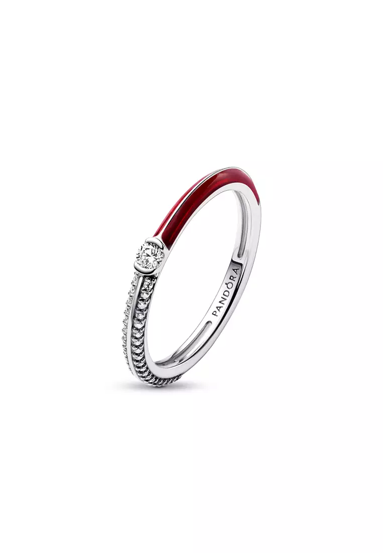 Pandora ME Pavé & Red Dual Ring