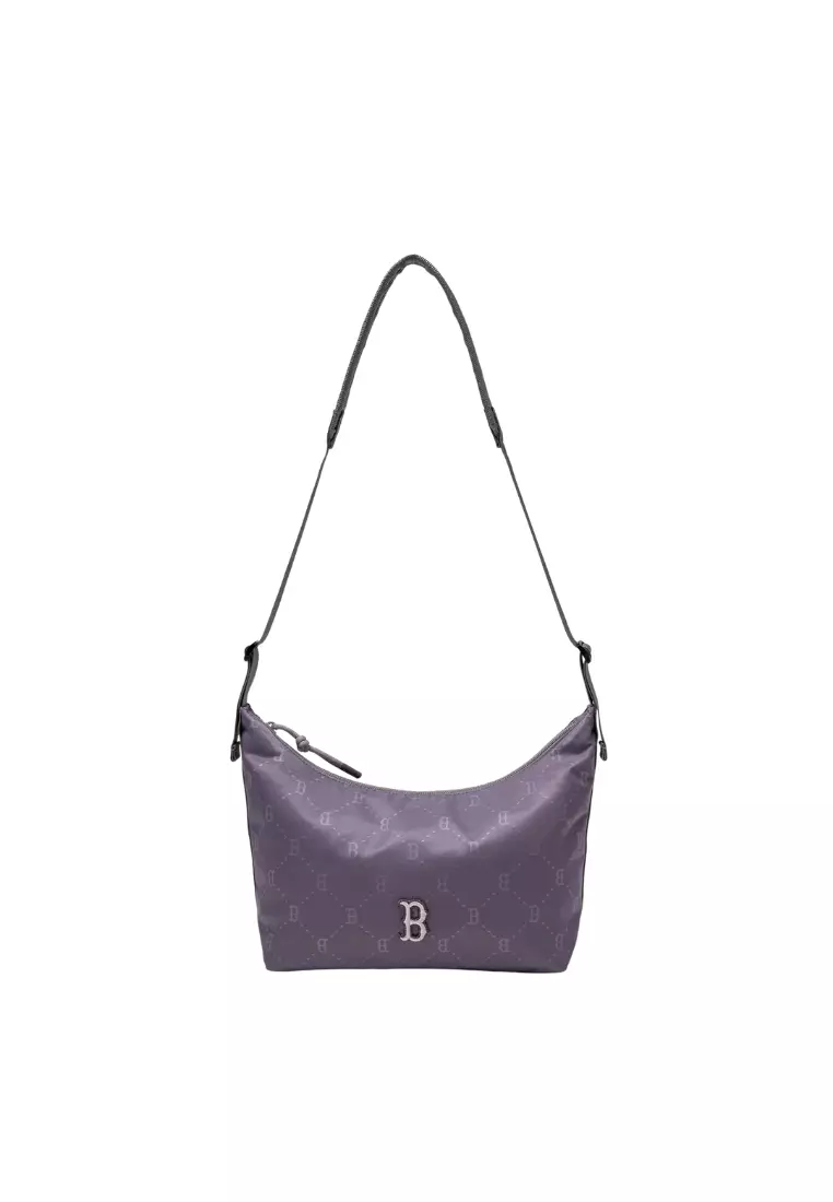 Jual MLB Korea Dia Monogram Sportive Hobo Bag - Boston Violet 