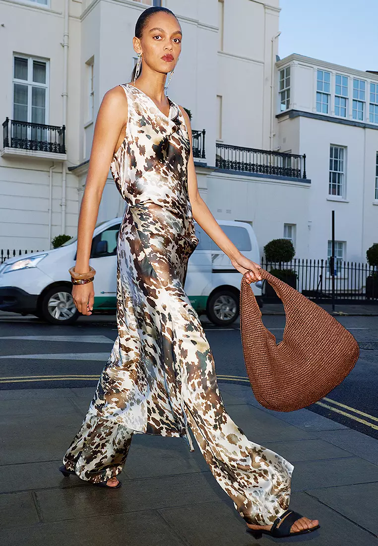 Drawstring Satin Trousers