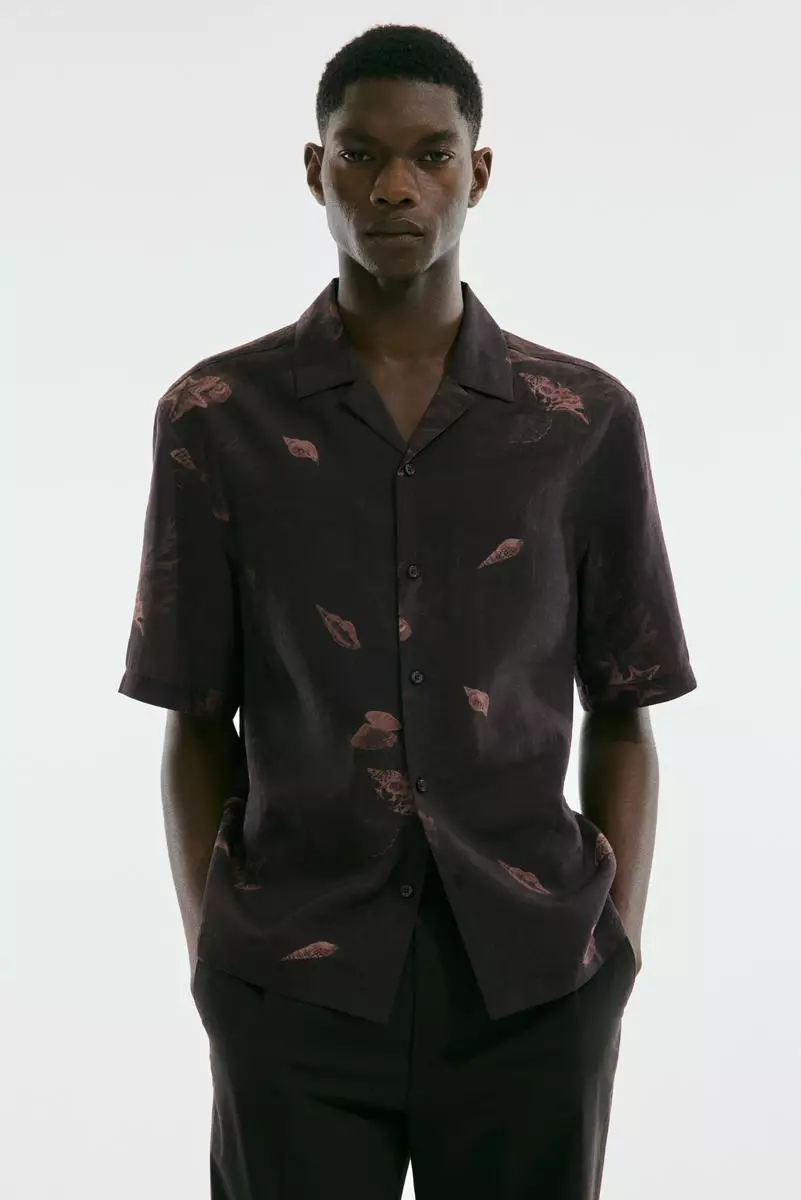 Regular Fit Lyocell-blend resort shirt