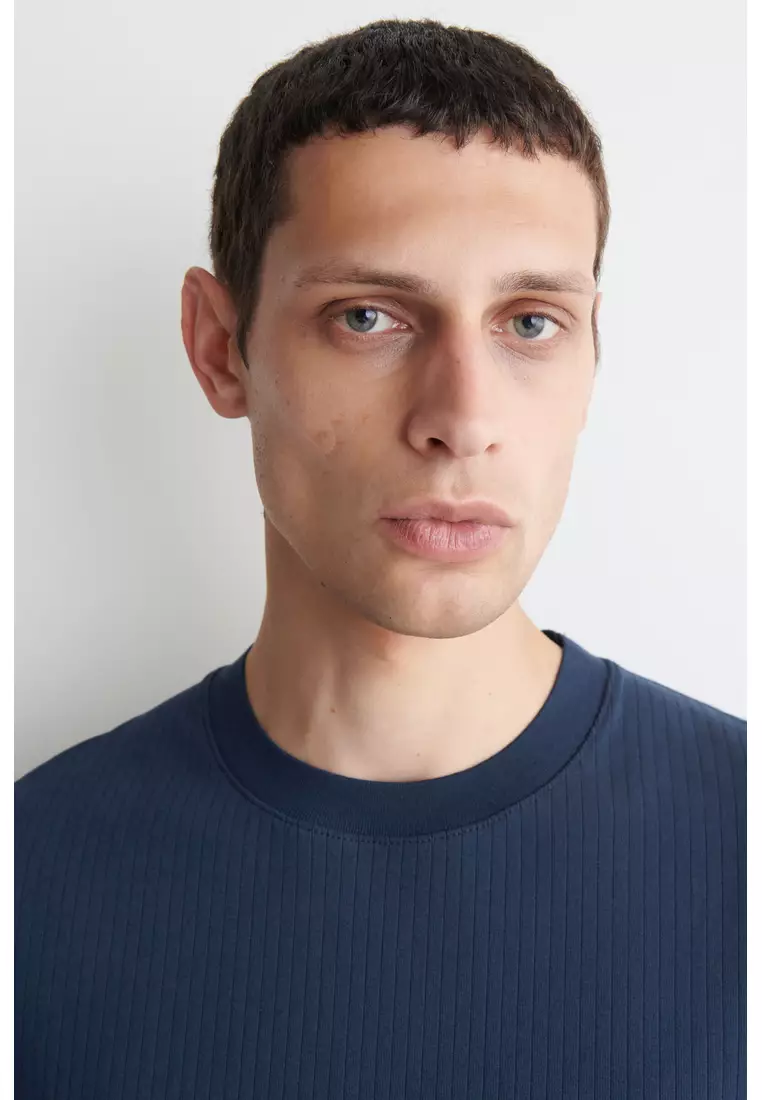 RIBBED JERSEY T-SHIRT